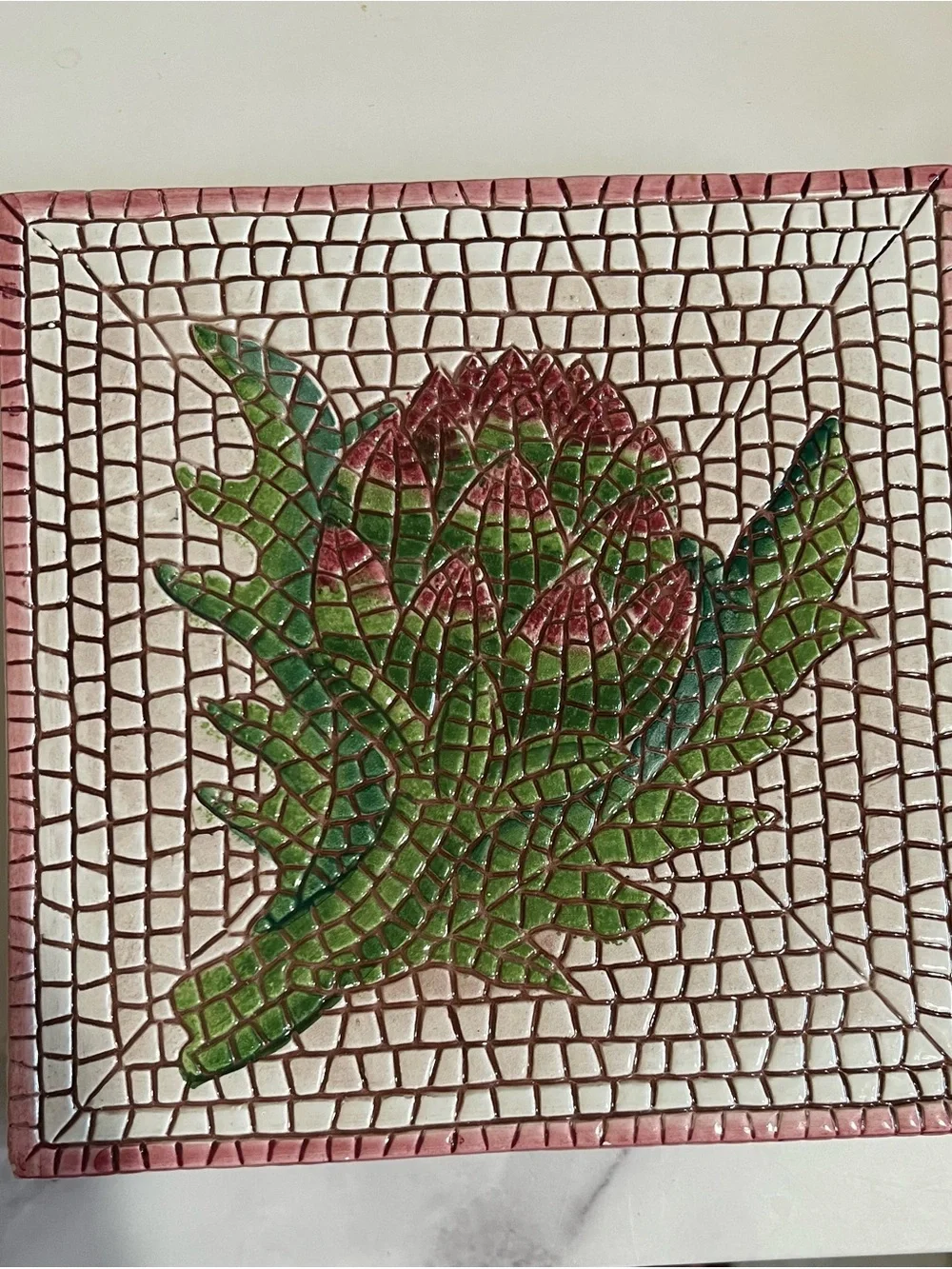 Pier 1 Mosiac Artichoke Trivet Made in Italy
